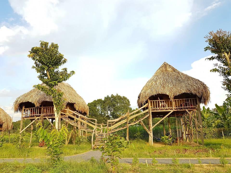 Villa Sunny Field Eco Stilt House à Cat Tien Extérieur photo